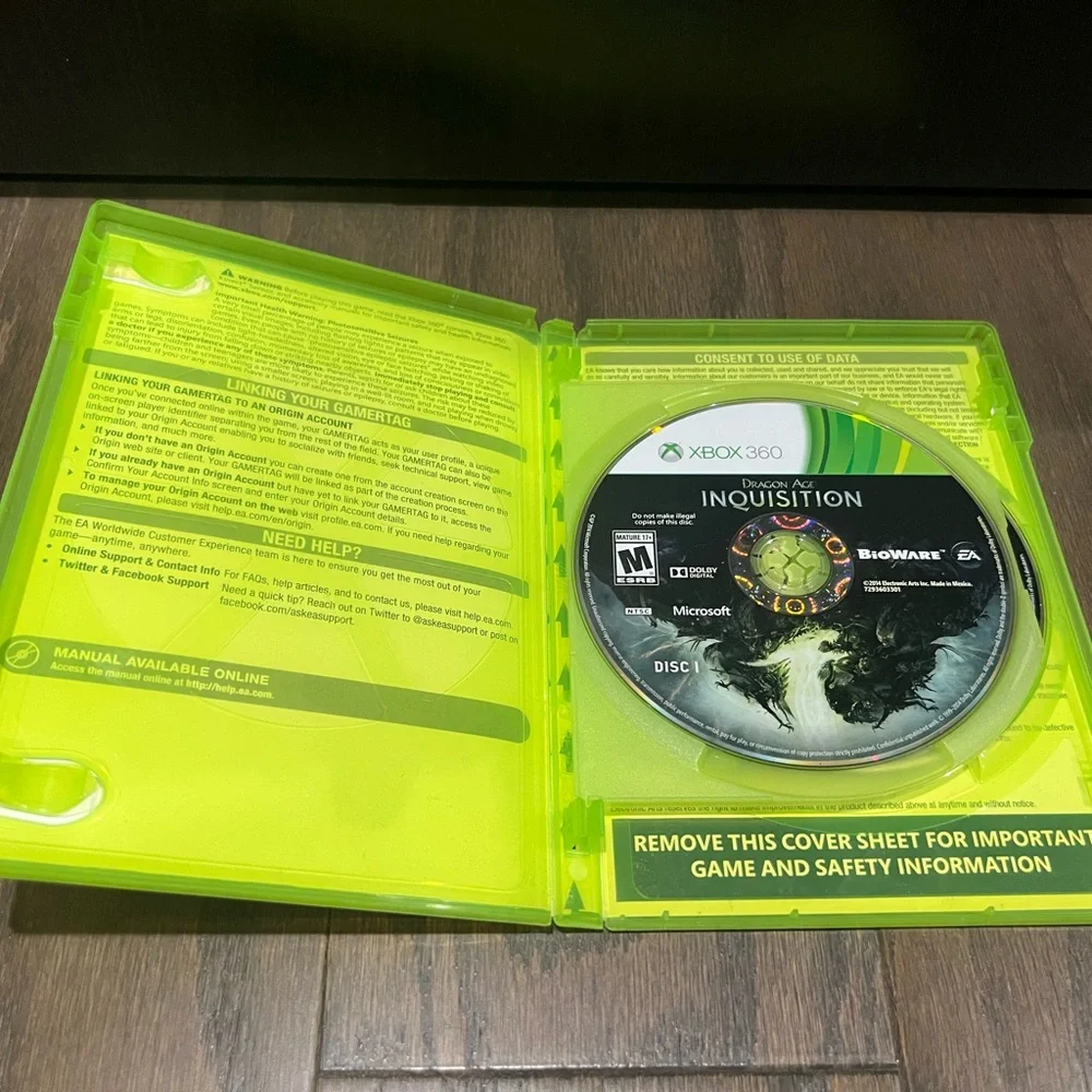 Dragon Age: Inquisition Xbox 360 Game Discs Case Inserts Tested 2 Disc Set